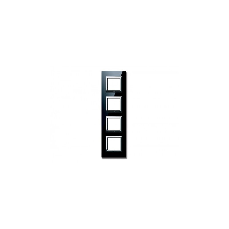 PLAQUE VERA 44 CARREE EN VERRE NOIR ABSOLU 2+2+2+2 MODULES|sfh|5a4ed682a34c|