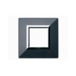 PLAQUE ZAMA 44 CARRÉE GRIS FONCE METALLISÉ 2 MODULES|sfh|b157ffb7334e|