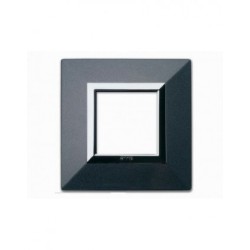 PLAQUE ZAMA 44 CARRÉE GRIS FONCE METALLISÉ 2 MODULES|sfh|6c33ac8c51ca|